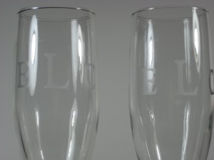 Monogramed Champain Flutes
