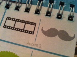 Mustache Image and Film Strip Artiste Cricut Cartridge