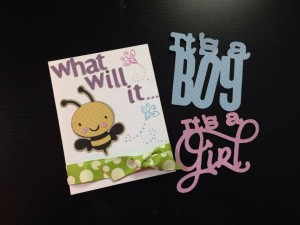What Will it Bee Cricut Card Baby Announcement