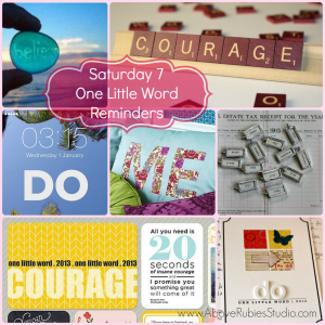 One Little Word Display Collage