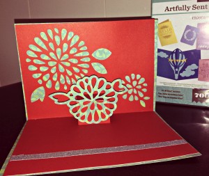 howto Artfully Sent Cricut PopUp Card Flower Inside Measurements any occasion card