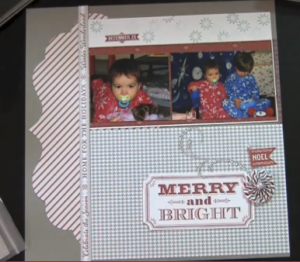 Merry and Bright Scrapbook Christmas Layout