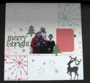 Merry and Bright Scrapbook Layout