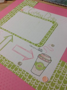 Coffee Friends Scrapbook Layout