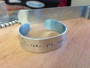 personalized jewelry metal stamped bangle