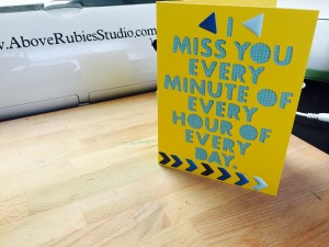 Easy Cricut Miss You Card
