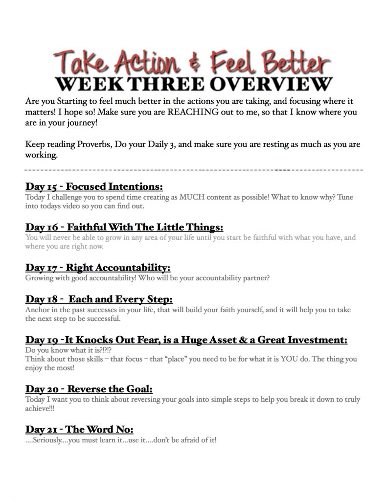 30 Day Challenge Start Pack Week 3